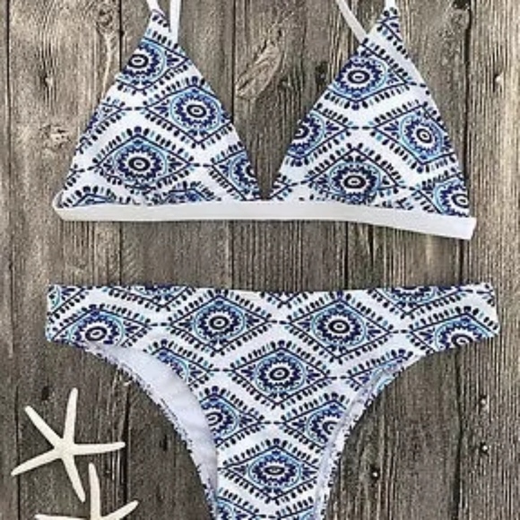SUMMER SALE!!! Geometric shapes bikini set - Picture 4 of 7